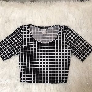Mod print crop top